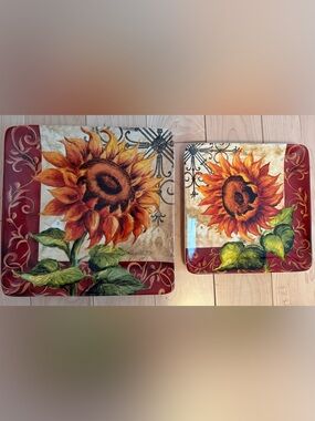 Certified International Sunflower Plates
